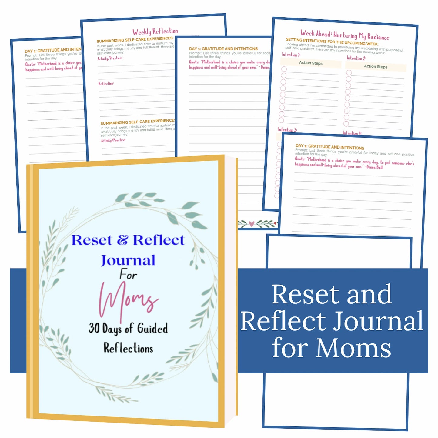 Printable Reset and Reflect Journal for Moms